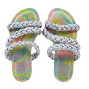 🔥DOLCE VITA Kids' Casper Braided Slide Sandals, Rainbow, Girls 12 MSRP$45🔥